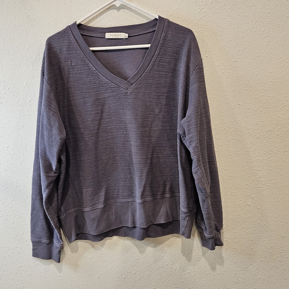 Mododod Casual Women's V-Neck Sweater - Lavender